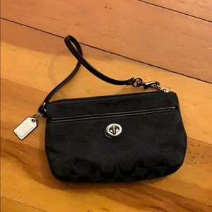 Black Coach wristlet